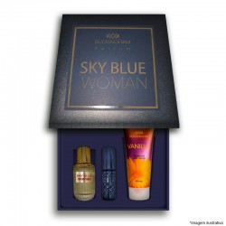 Kit Sky Blue Feminino Perfume 30ml + 15ml + Creme 100ml
