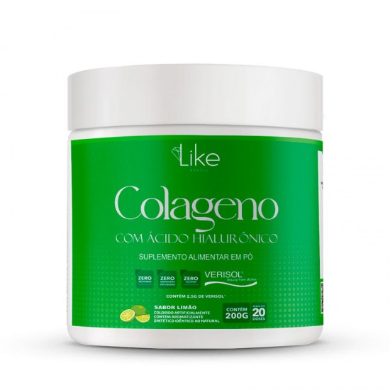 Colágeno Suplemento Alimentar Like - Sabor Limão 200g