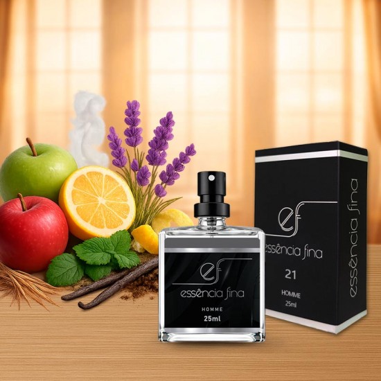 Perfume Essência Fina 21 Masculino 25ml - Phantom